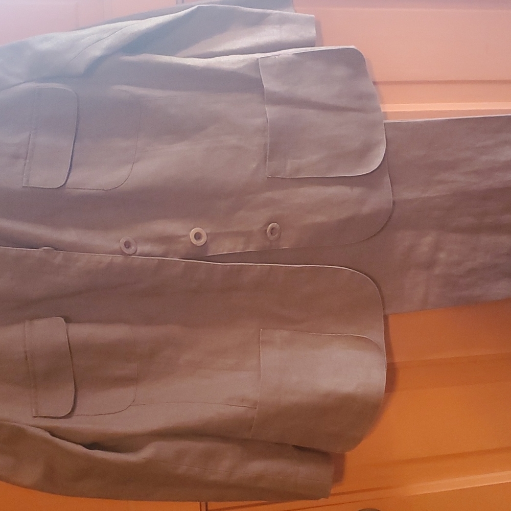 Women's Brown 100%Linen Suit
